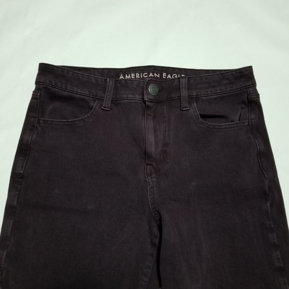 American Eagle Burgundy High Rise Jeggings - Picture 3 of 6